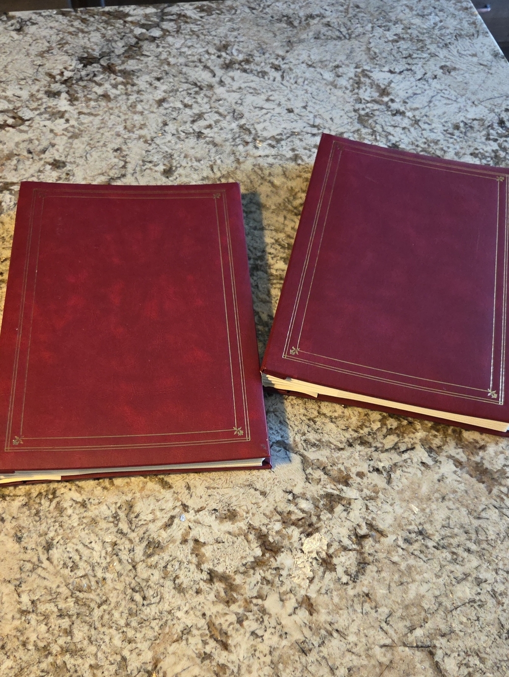 PIONEER Red Photo Albums Set Of 2 with Gold Accents - Holds 200+ Photos Each.